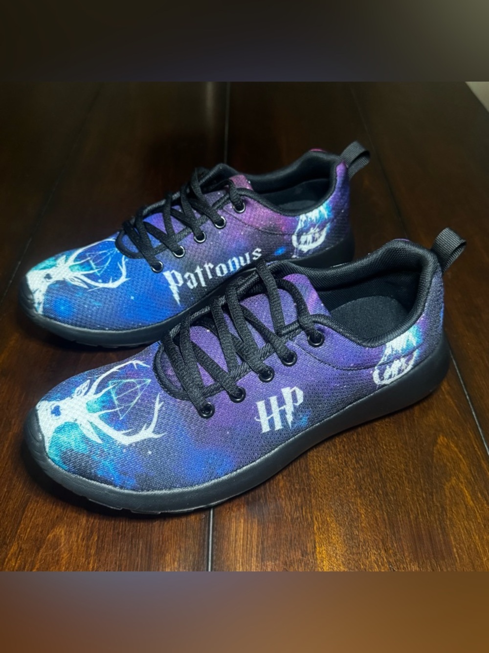 NIB Harry Potter Themed Galaxy Sneakers in Blue & Purple - Picture 3 of 8
